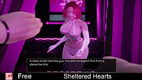 Sheltered hearts in this erotic 3d anime dating game hentai adventure