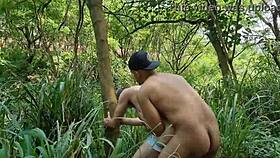 Is This Mature Farm Worker Fucking The Bricklayer's Assistant In The Bush?