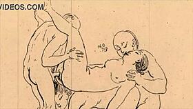 vintage erotic illustration from retro comic