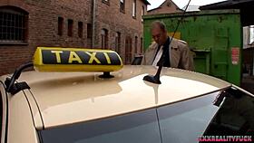 Horny Milf Taxi Driver Fucks Stranger and Eats Cum!