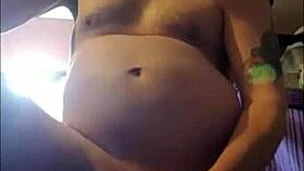 Young bisexual man showing off his large penis