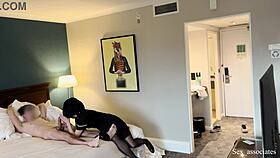 public dick flash i pull out my dick in front of a hotel maid and she helps me cum with jerking off