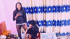 Sexy teens enjoy hot threesome with Hanif, Popy, and Sumona