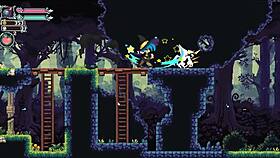 In flip witch pixel, the cute goblin girl chooses the pornstar path with huge boobs and banging