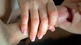 lewd slattern gives blowjob to her males and gets oral creampie 😏