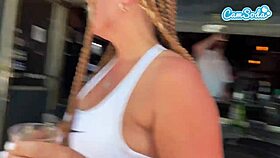 big ass latinas ride electric trikes at public beach with extreme webcam vibes 😎