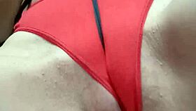 I Was Playing with a Ribbon and Oops, My Panties Slipped Off for Pussy Fun