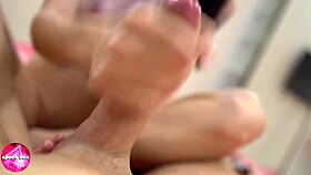 i love giving a sensual handjob to a big dick in pov, feels so real at home.