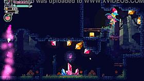 In flip witch pixel, the cute goblin girl chooses the pornstar path with huge boobs and banging