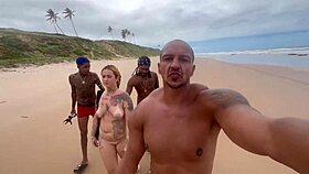 I threw an orgy at the nudist beach with my hot friends and filmed it all!