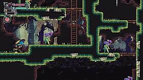 In flip witch pixel, the cute goblin girl chooses the pornstar path with huge boobs and banging