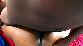 Ebony ass covered in huge cum