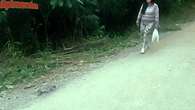 latina teen bent over for anal creampie