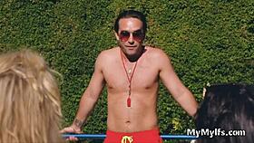 Pool guy says, 'Fucking slutty milfs now'