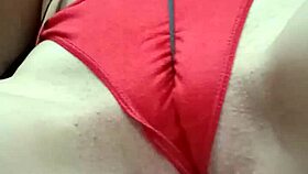 I Was Playing with a Ribbon and Oops, My Panties Slipped Off for Pussy Fun