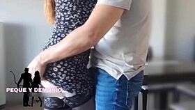 my boss breaks my ass with his big cock and fills my ass with semen