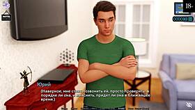 Asian redhead in hentai gameplay sex scene