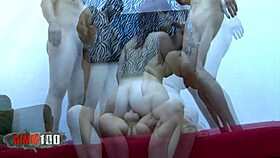 Tara Riley, the young 18+ bitch, experiences her first gangbang.