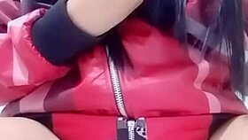 vietnamese teen girl masturbates using a cucumber in this homemade scene