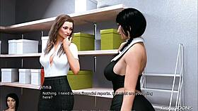 Fat boss finger fucks slutty secretary on desk!