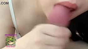 during nap, horny asian sister-in-law pulls out boyfriend's cock and sucks it hard