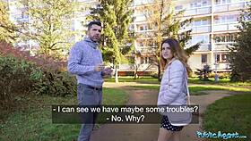 Tight Spanish babe blows and fucks behind husband's back 😏