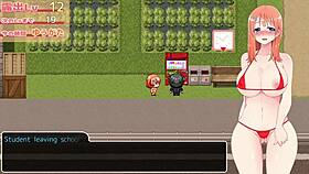 getting that sexy red bikini from another girl in the rural area, exhibitionist style part 2