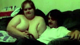 Wife deepthroats husband's big cock then gets fucked with creampie.