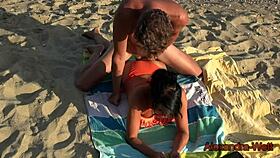 Public Beach Encounter Hints at Wild Creampie Action