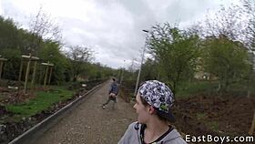 skinny twinks learning blowjob on big cock 😏