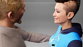 in this 3d anime hentai, a teen 18+ with big tits performs deepthroat blowjob with choking and gagging