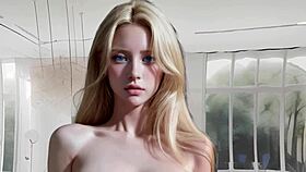 Petite blonde rides all day in POV