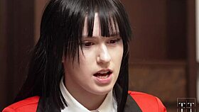 Self-confident yumeko jabami was defeated and fucked right on the table crazy excitement anime hentay