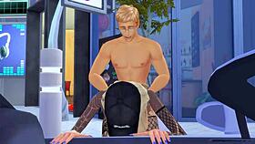 Tattoo slut enjoys hard anal and facefuck for money