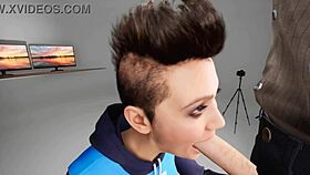 in this 3d anime hentai, a teen 18+ with big tits performs deepthroat blowjob with choking and gagging