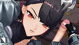 maid provides exclusive blowjob service in 3d animation