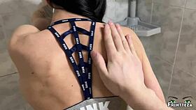 Step son oils homemade mommy and bends her over for anal doggystyle.