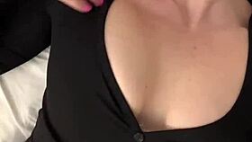 Neighbor Seduction With Ponytail And Moaning, Pussy Lips Teased By Dildo In Miniskirt.