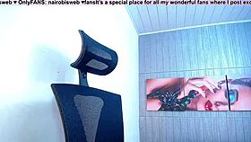 Fucking hard ass on colorful dildo with bent over position and deepthroat