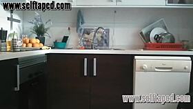 hot kitchen sex with blowjob and fucking