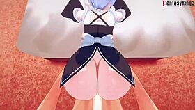 Watch Rem fuck hard for those big boobs?