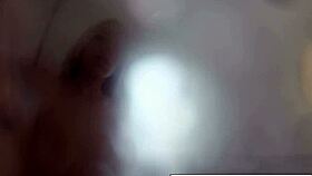 Pierced Olivia masturbates her big tits and pussy solo