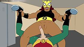 18titans part 13 featuring jinx in suggestive cartoon action