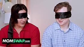 Hot Step Moms Surprise Their Virgin Horny Stepsons with Sensual Tantric Sex - Momswap