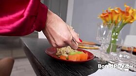 stepmom gives family gossip while i freeuse her moaning