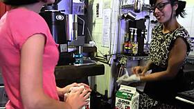 Friends explore bisexual desires through passionate licking and kissing