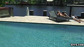 rough party fun in public summertime.