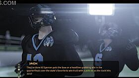 Move the chains in this football match with 3d anime characters