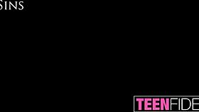 Teenfidelity features tiny Chloe Cherry in a petite scene.