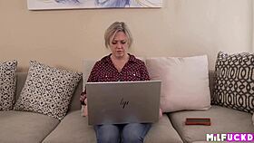 annoyed cougar seduces young neighbor with big tits